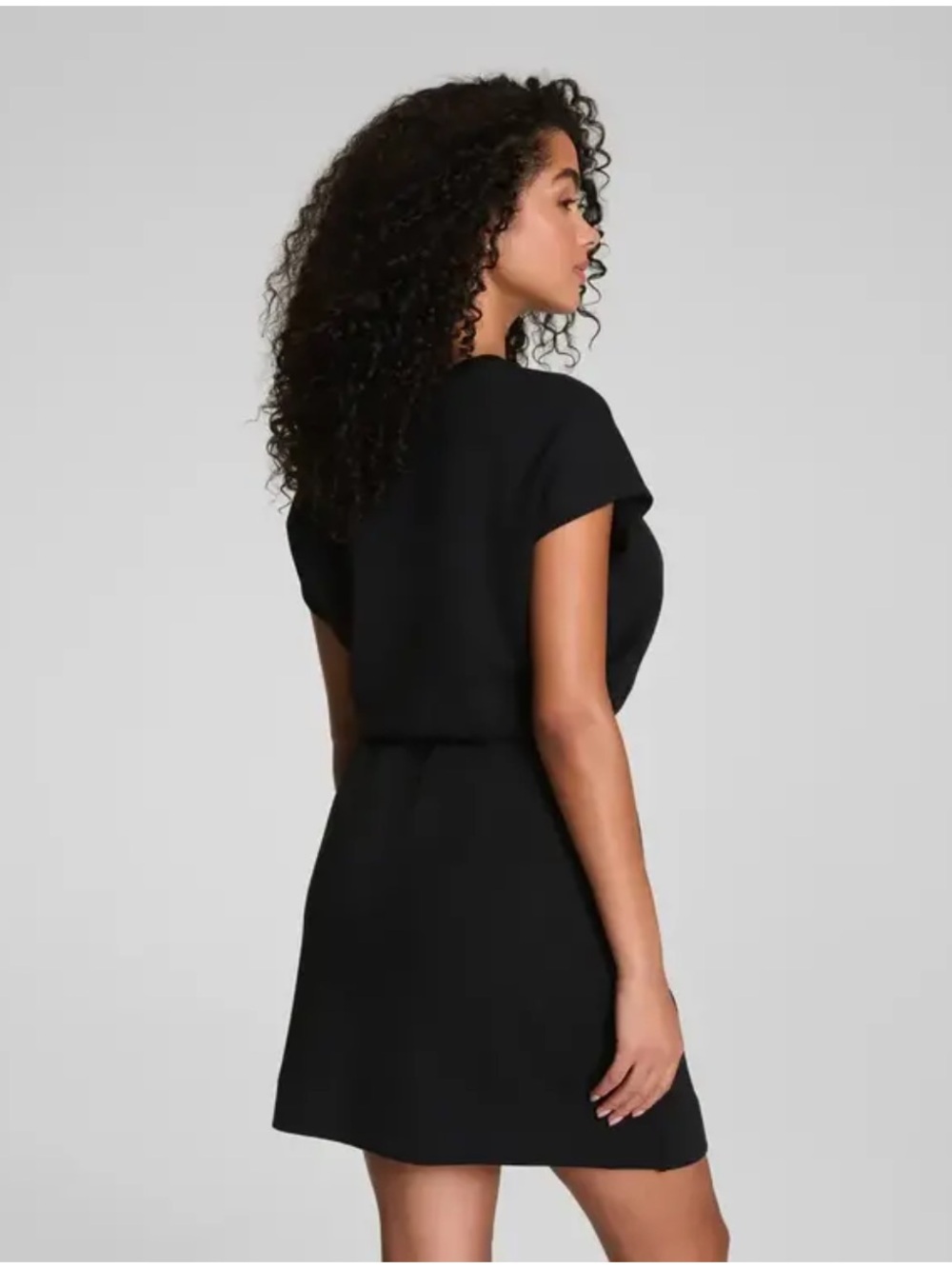 SPANX Black Short-Sleeve Crewneck Mini Dress - Picture 2 of 10